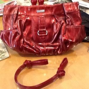 Red handbag